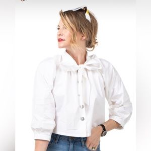 BURU Cropped Bow Blouse